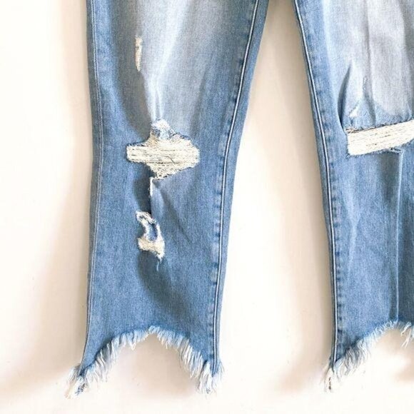 NWT FRAME Le Nouveau Distressed Ankle Straight Leg Jeans, light wash - Picture 7 of 13